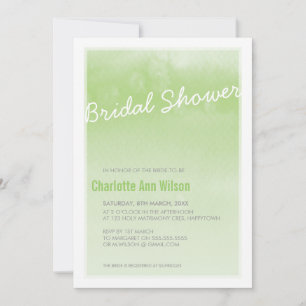 BRIDAL SHOWER INVITATION : Ober-Aquarellgrün Einladung
