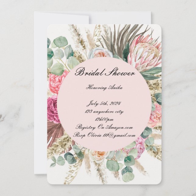 BRIDAL SHOWER INVITATION SAVE THE DATE (Vorderseite)