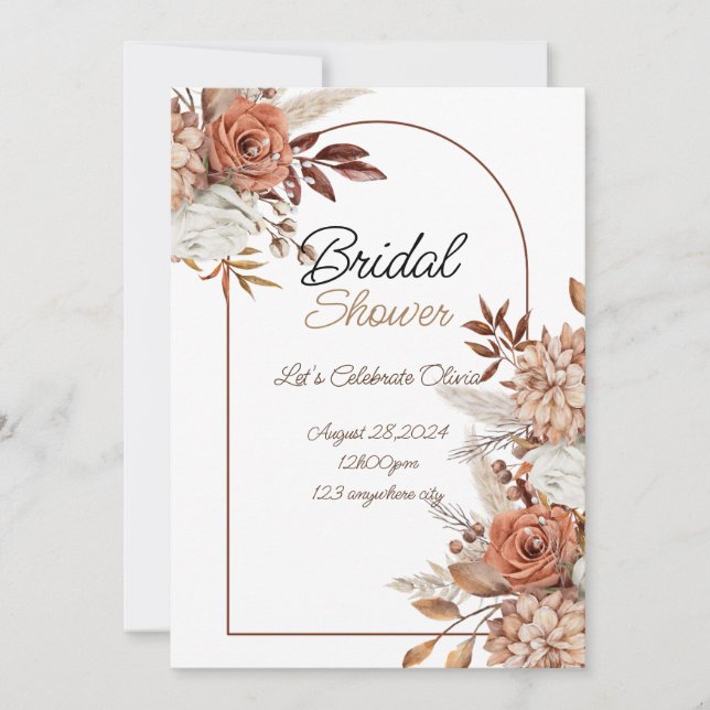 BRIDAL SHOWER INVITATION SAVE THE DATE (Vorderseite)