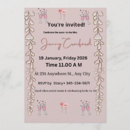 Bridal Shower Invite | Editable Digital Template | Einladung