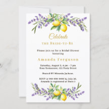 Bridal Shower lavender florals lemons