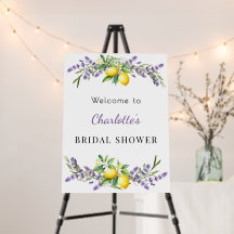 Bridal Shower lavender lemons welcome