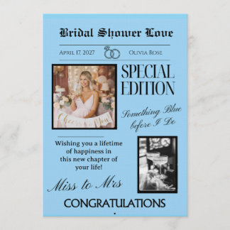 BRIDAL SHOWER LOVE CARD (+Download option) Einladung