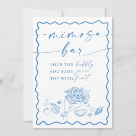 Bridal Shower Mimosa Bar Sign, Farmers Market  Einladung