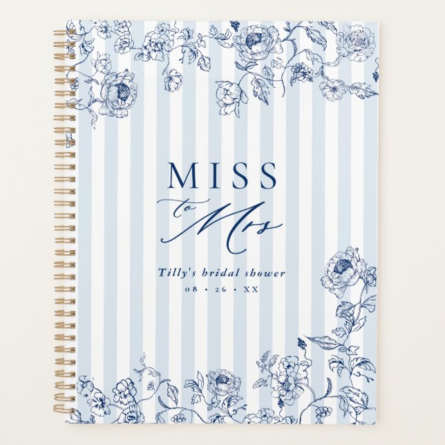 Bridal Shower Paper Planner Something Blue Book Planer (Vorderseite)