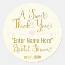 BRIDAL SHOWER STICKER | ein süßes Danke