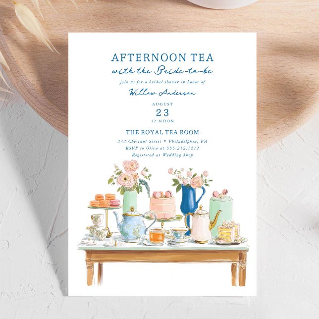Bridal Shower Tea Party Invitation Illustration Einladung (Von Creator hochgeladen)