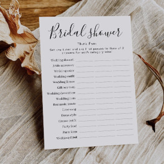 Bridal Shower Think Fast Game | Printable Einladung