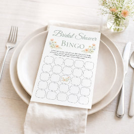 Bridal Shower Wildflower Bingo Game
