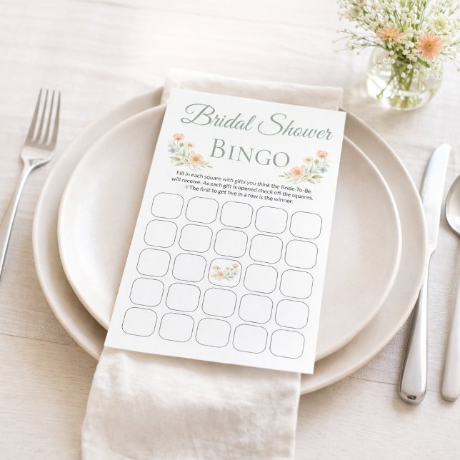 Bridal Shower Wildflower Bingo Game (Von Creator hochgeladen)