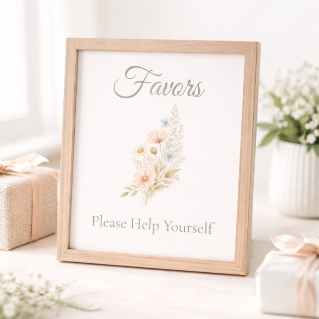 Bridal Shower Wildflower Favor Table Sign (Von Creator hochgeladen)