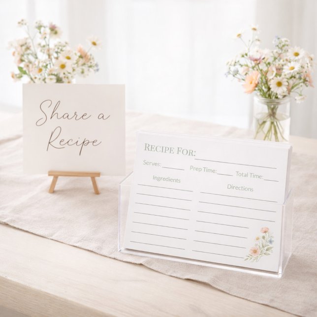 Bridal Shower Wildflower Recipe Card (Von Creator hochgeladen)