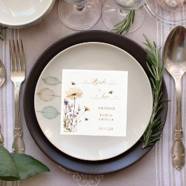 Bridal Shower wildflowers Bride to Bee Serviette