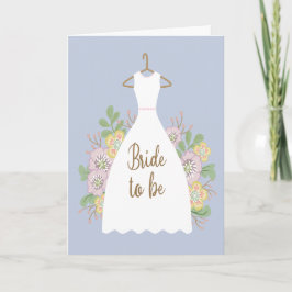 Bridal Shower with Dress and Flowers Karte