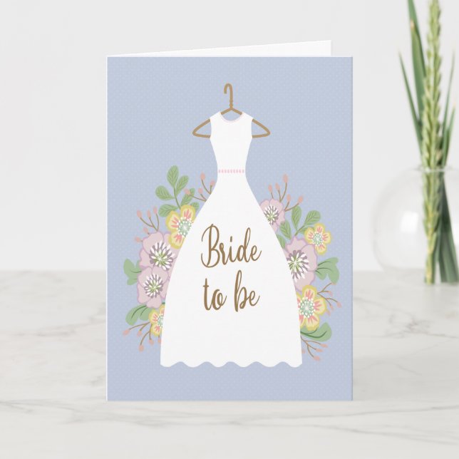 Bridal Shower with Dress and Flowers Karte (Vorderseite)