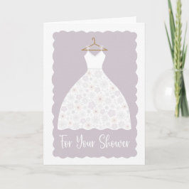 Bridal Shower with Flowery Dress Karte