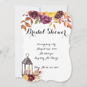 BRIDAL SHOWING INVITATION, FALL UND AUTUMN INVITÄT EINLADUNG