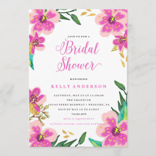 BRIDAL SHOWING INVITATION - lila Blume Einladung