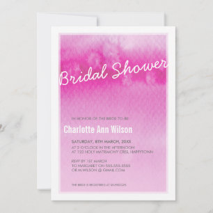 BRIDAL SHOWINVITATION: Ober-Aquarell-Rosa Einladung