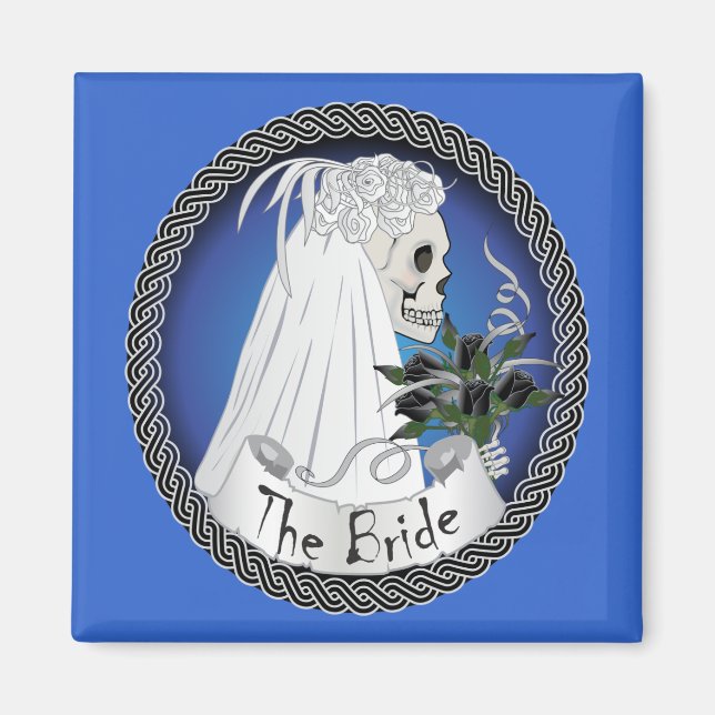 Bridal Skull Magnet (Vorne)