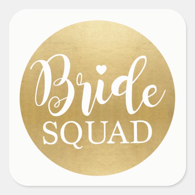 Bridal Squad Brautparty Stickers Gold Bridal (Vorderseite)
