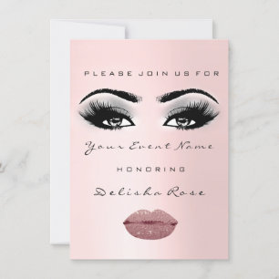 Bridal Sweet 16. 15. Kiss LIPS Rose Pink Einladung