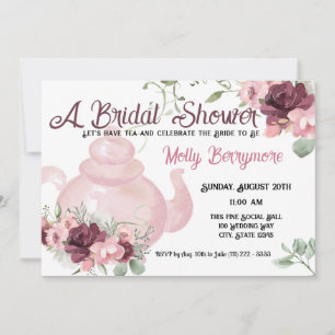 Bridal Tea Dusche Einladung