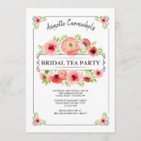 Bridal Tea Dusche Einladung