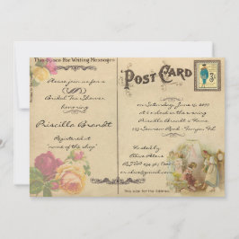 Bridal Tea Dusche Honorar, Stil alte Postkarte