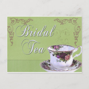 Bridal Tea Einladung, altmodisch Einladungspostkarte
