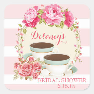 Bridal Tea Gastgeschenk Stickers