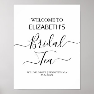 Bridal Tea Party Begrüßung Zeichen - Kalligrafie Poster