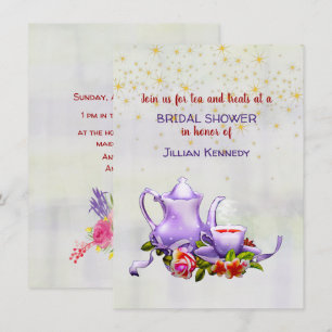 Bridal Tea Party Dusche Einladung