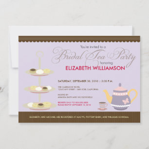 Bridal Tea Party Einladung (Lavendel)