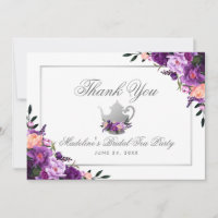 Bridal Tea Party Floral Lila Danke