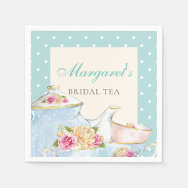 Bridal Tea Party Personalisiert Polka dot Serviette