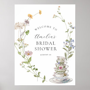 Bridal Tea Party Polterabend Willkommen Poster