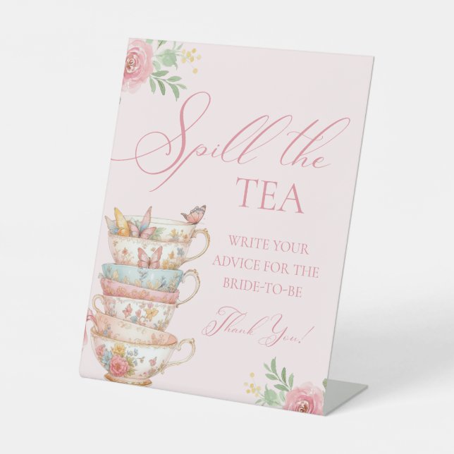 Bridal Tea Party Teeberatung Sockelschild (Vorderseite)
