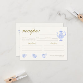 Bridal Tee China Set Spitzen Dusche Rezeptkarte