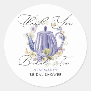 Bridal Tee Lila Teapot Brautparty Runder Aufkleber