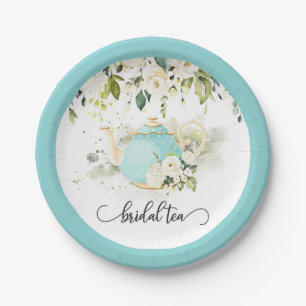 Bridal Tee Party Plate - Blue WC Pappteller