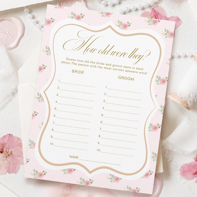 Bridal Tee Party Ratet die altersbedingte Spielkar Einladung (Von Creator hochgeladen)