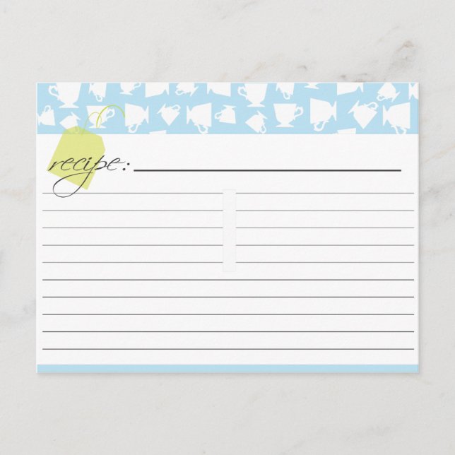 Bridal Tee Rezept Karte (Vorderseite)