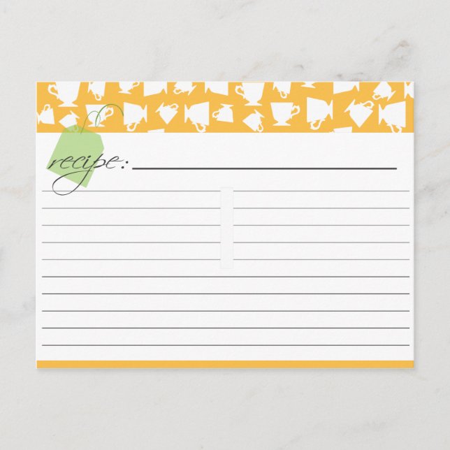 Bridal Tee Rezept Karte (Vorderseite)