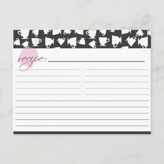 Bridal Tee Rezept Karte (Vorderseite)