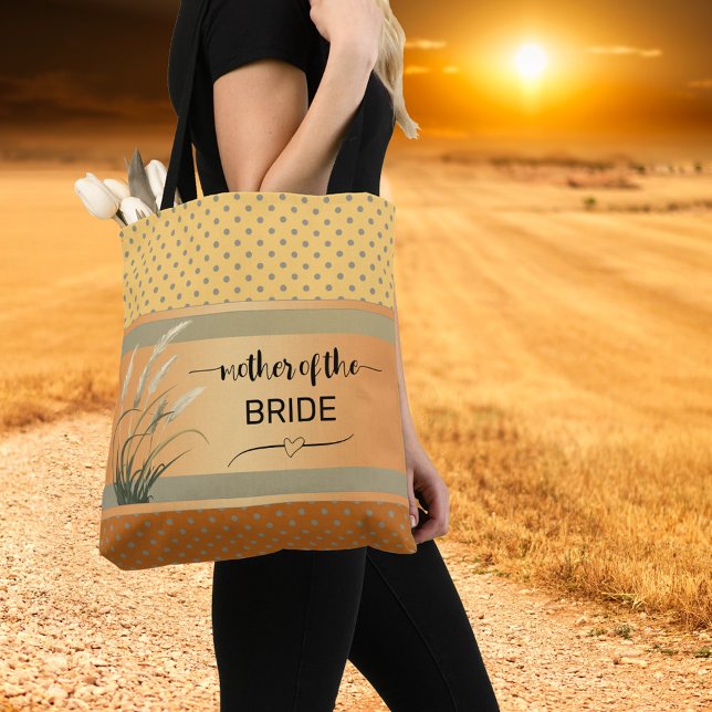 Bridal Terra Cotta Pampas Grass Wedding Tote Bag (Von Creator hochgeladen)