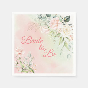 Bridal to be Floral Elegant Rosa Chic Girly Bridal Serviette