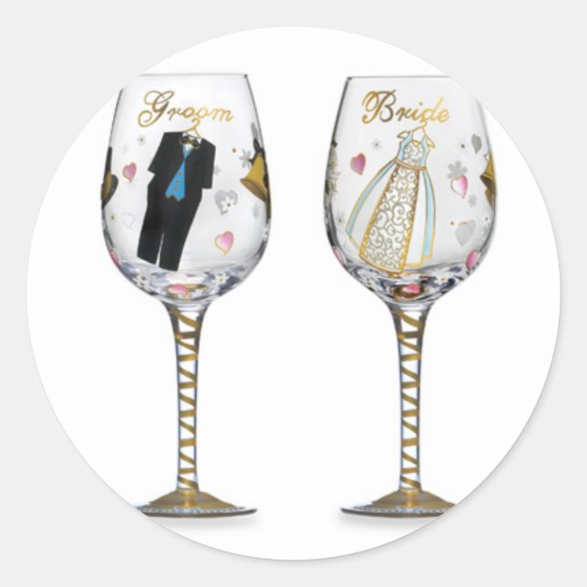 BRIDAL TOASTING GLASSER STICKER (Vorderseite)