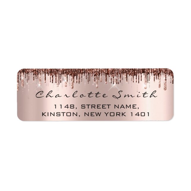 Bridal Tropfens Rose UAWG Rücksendeadresse Schokol (Vorne)