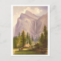 Bridal Veil Falls Vintage Prang Lithographie